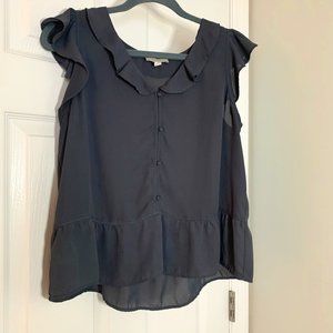 LOFT Outlet Slate-Gray Blouse | Size M